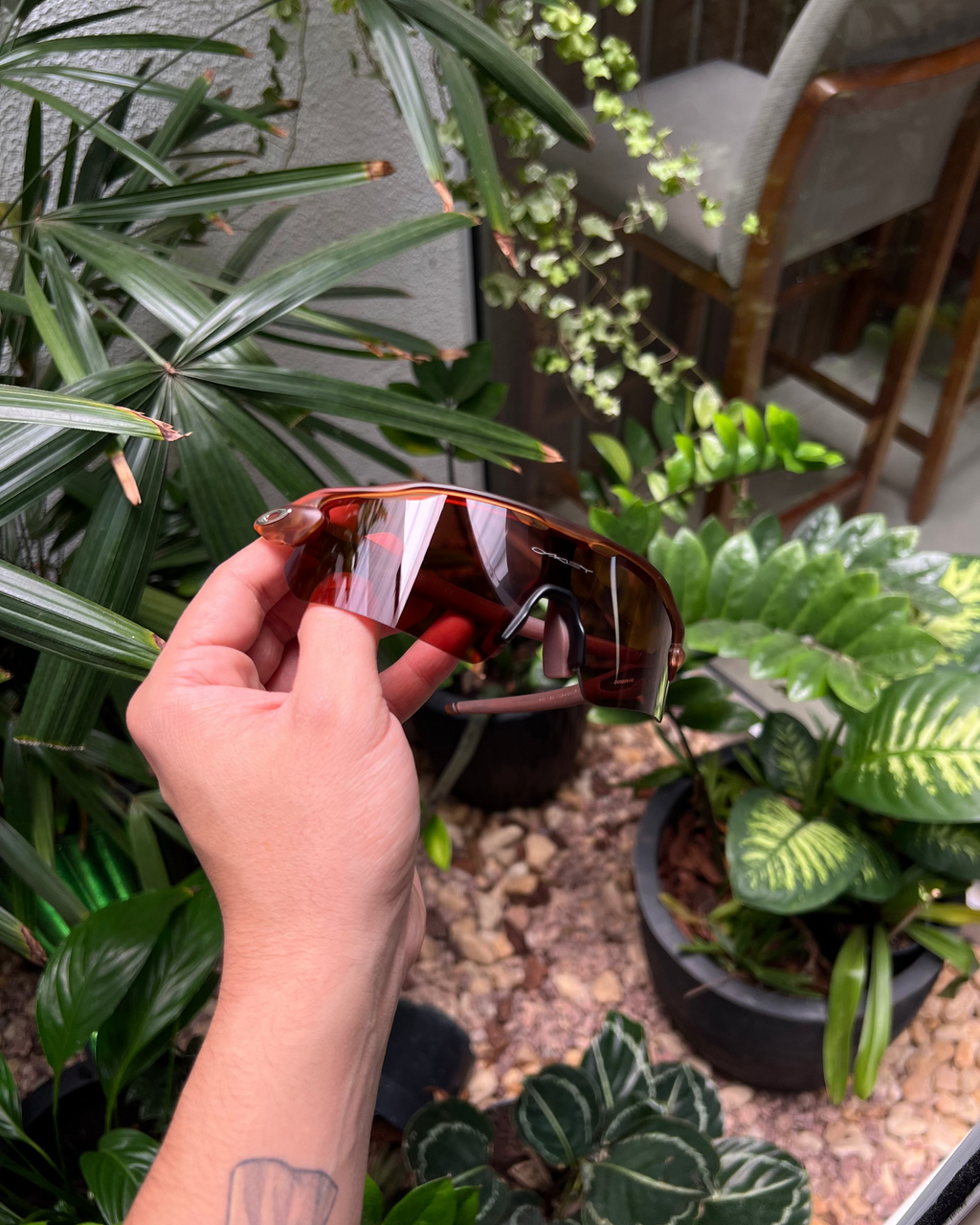 Oculos radar marrom prizm
